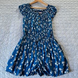 Kate Spade ♠️ Macaw Blue Floral romper